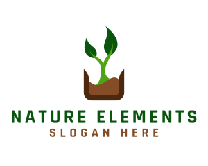 Natural Organic Plant logo design