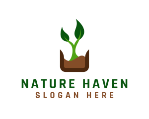 Natural Organic Plant logo design