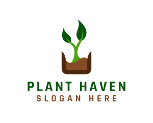 Natural Organic Plant logo design