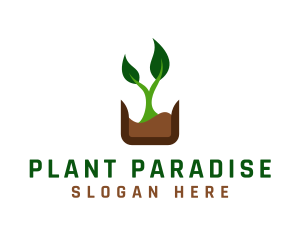 Natural Organic Plant logo design