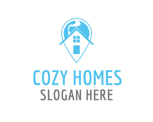 Home Pin Location logo design