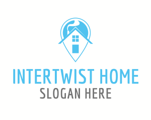 Home Pin Location logo design