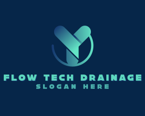 Digital 3D Tech Letter Y logo design