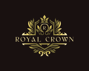 Ornamental Crown Crest logo design