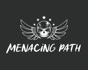 Evil Skull Wings logo design