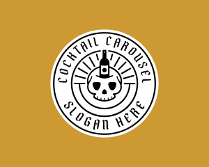 Hipster Skull Liquor logo