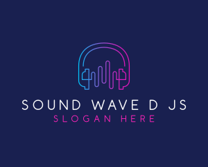 Headphone Sound Music logo design