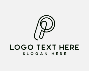 Loop Business Letter P logo