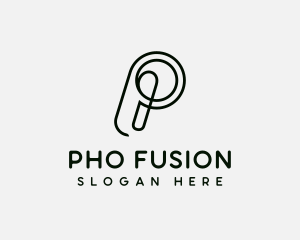 Loop Business Letter P logo design