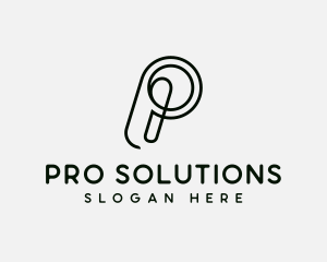 Loop Business Letter P logo design