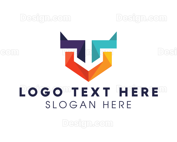 Horns Geometric Shield Logo