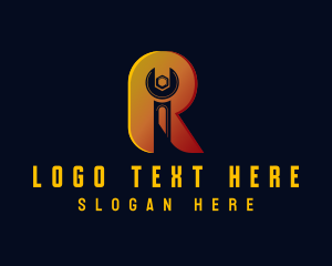 Handyman Wrench Letter R logo