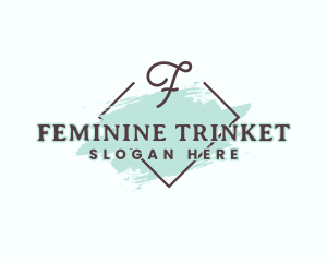 Feminine Watercolor Diamond logo design