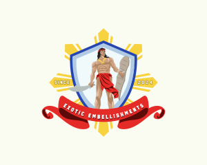 Filipino Warrior Fighter logo design