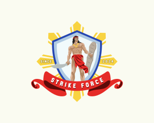 Filipino Warrior Fighter logo