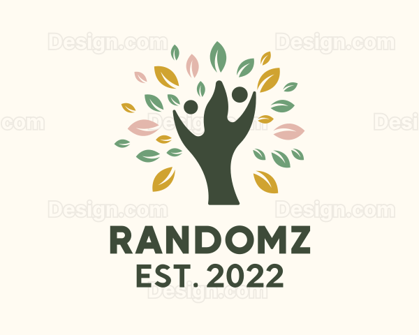 Colorful Human Tree Charity Logo