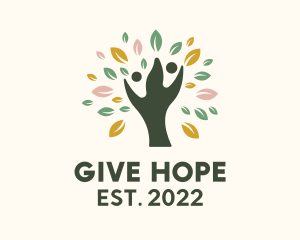 Colorful Human Tree Charity  logo design