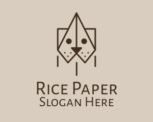 Dog Paper Plane logo design