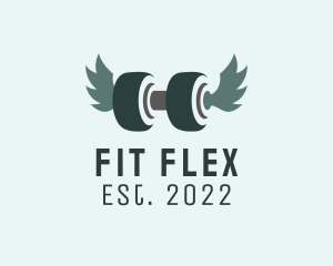 Fitness Dumbbell Weights  logo design