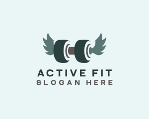 Fitness Dumbbell Weights  logo design