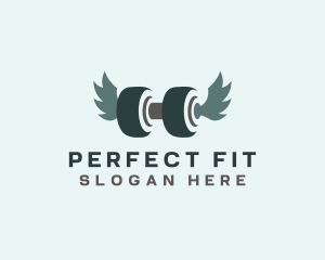 Fitness Dumbbell Weights  logo design