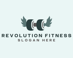 Fitness Dumbbell Weights  logo design