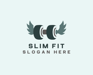 Fitness Dumbbell Weights  logo design