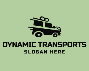 Fast Gift Delivery Truck logo design