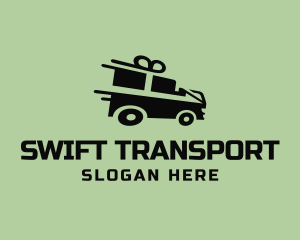 Fast Gift Delivery Truck logo design