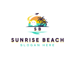 Tourist Beach Vacation logo design