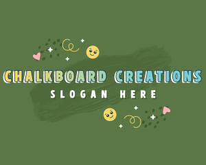 Quirky Chalkboard Doodle logo design