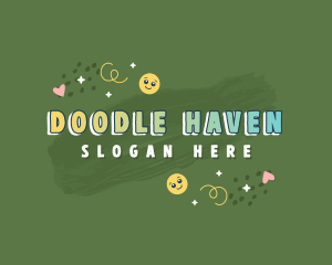 Quirky Chalkboard Doodle logo design