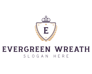 Regal Shield Wreath logo design