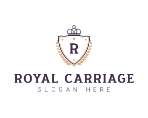 Regal Shield Wreath logo design