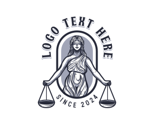 Woman Lady Justice logo