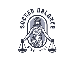 Woman Lady Justice logo design