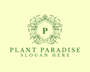 Floral Plant Garden logo design