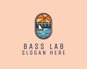 Lake Sunset Sailing logo design