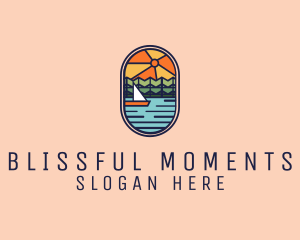 Lake Sunset Sailing logo design