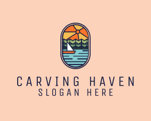 Lake Sunset Sailing logo design