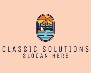 Lake Sunset Sailing logo design