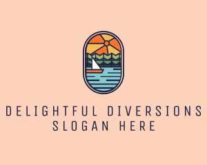 Lake Sunset Sailing logo design