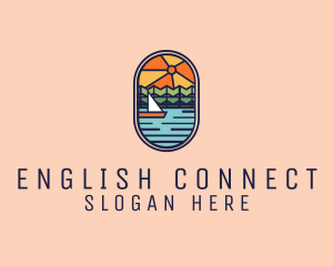 Lake Sunset Sailing logo design