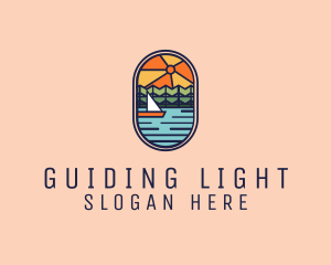 Lake Sunset Sailing logo design