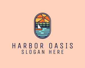 Lake Sunset Sailing logo design