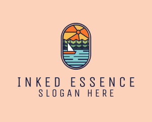 Lake Sunset Sailing logo design