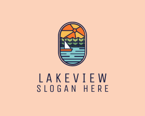 Lake Sunset Sailing logo design