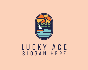 Lake Sunset Sailing logo design