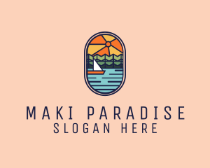 Lake Sunset Sailing logo design