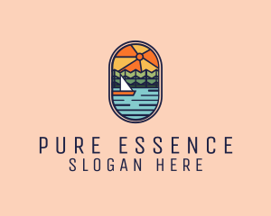 Lake Sunset Sailing logo design